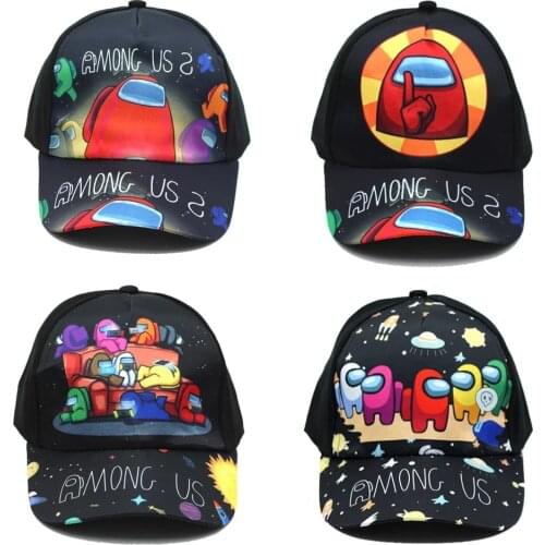 Among Us Cartoons Game Childrens Cap Fashion Adjustable Casual Street Baseball Caps Boys Girls Print Sun Hat baby Birthday Gift