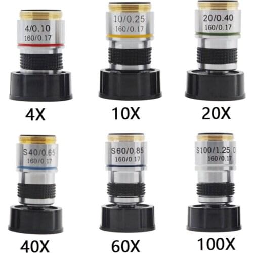 Biological Microscope 100x Achromatic Objective Lens Microscope accessories 185 lens