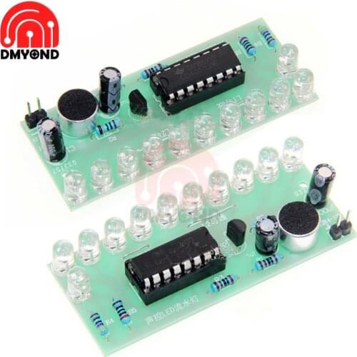 CD4017 4V-12V 12V Voice Activated LED Water Light Lantern Control Fun Electronic Production Teaching Training DIY Module Board