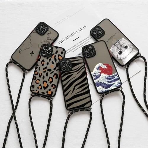 Avocado Lanyard Strap Case For Xiaomi Redmi Note 10S 9 K40 K20 Pro 9s 10X 8 7 Mi 10T 11 Pro 9 Prime Animal Bumper Back Cover