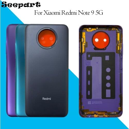 For Xiaomi Redmi Note9 5G For Note 9 Battery Cover Back Cover Panel Rear Housing Case For Redmi Note 9 5g Back BatteryCover Door