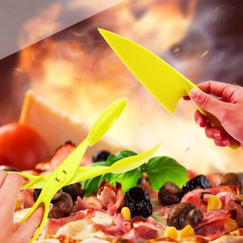 2-Piece Kitchen Tool Accessories Food Scissors Pliers Knife ABS+PP Food Baking Tools Cooking Equipment
