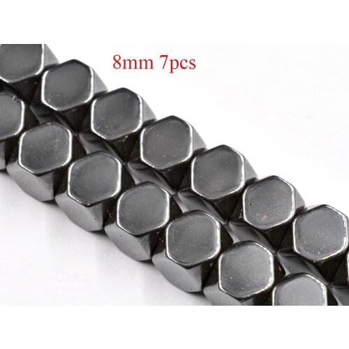FLTMRH Natural Stone Hematite Cube Square Loose Spacer Beads For Jewelry Making DIY Necklace Bracelet