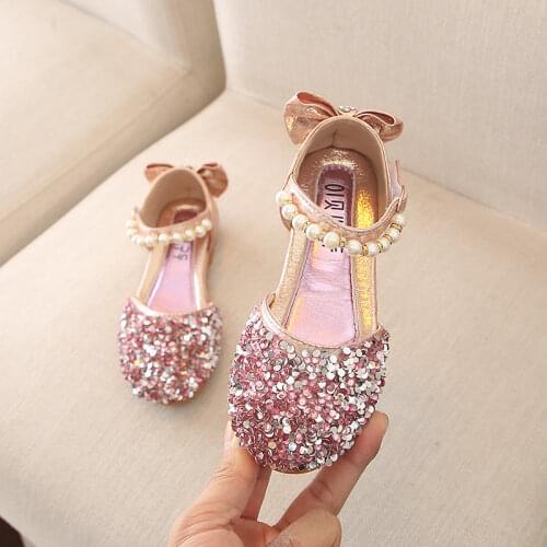 1 2 3 4 5 6 7 8 9 10 11 12 Years Fashion Beaded Children Silver Sandals For Kids Girl Summer Princess Sequins Baby Party Shoes