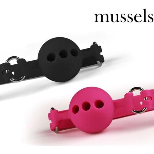 Full Silicone Soft Penis Gag Plugs with Locking Buckles Open Mouth Gag Adult Games Bondage Restraints Mouth Plug SM Sex Toys