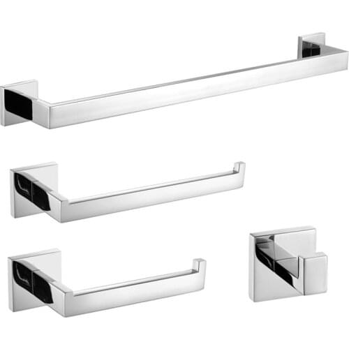 Toilet Brush Wall Mounted Bathroom Accessories SUS304 Bathroom Kitchen Roll Paper Rack Towel Ring Robe Hook Holders Soap Basket