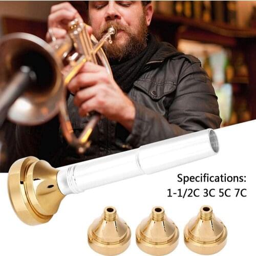 Convertible C Key 4 Size Trumpet Mouthpiece Set 3C 5C 7C 1.5C Trompeta Brass Sliver Gold Mouthpiece with Box