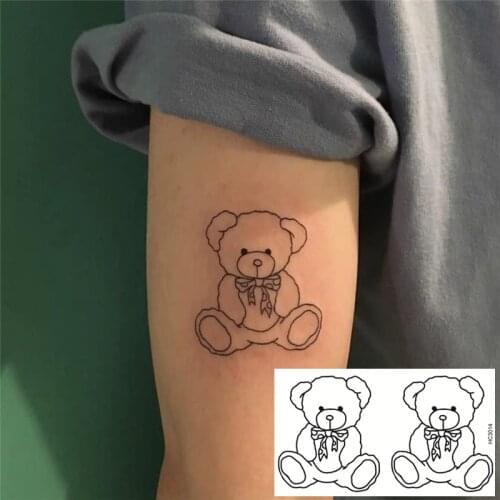 Nu-TATY 25 set Ins style Tattoo stickers waterproof durable cartoon cute bear dark series girl heart stickers