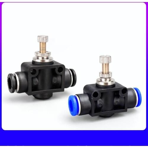 Pneumatic air pipe quick plug fast connector pipe throttle valve