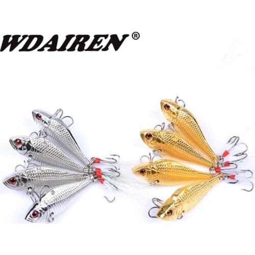 1Pcs Metal VIB Fishing Lures 4.9cm 13.5g Vibration Spoon Lure Fishing Lure Bass VIB bait artificial bait cicada lure vib baits