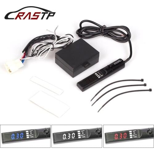 RASTP-1 Set 12V Turbo Universal Turbo Timer For Na Black Pen Control Blue/White/Red LED Digital Light with Logo RS-BOV012