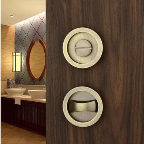 Zinc Alloy Mortice sliding door lock handles for interior door locker door pull room door handle Pulls bathroom key lock