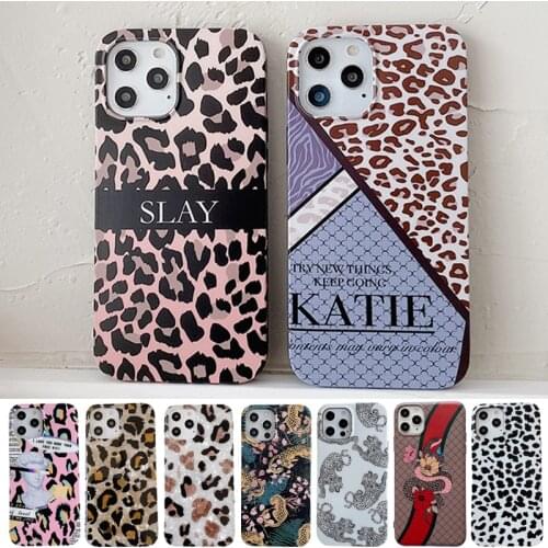 Luxury Fashion Colorful Leopard Print Phone Case For iphone 11 12 Pro Max XR X XS Max 12 Mini SE 2020 7 8 Plus Soft Case Cover