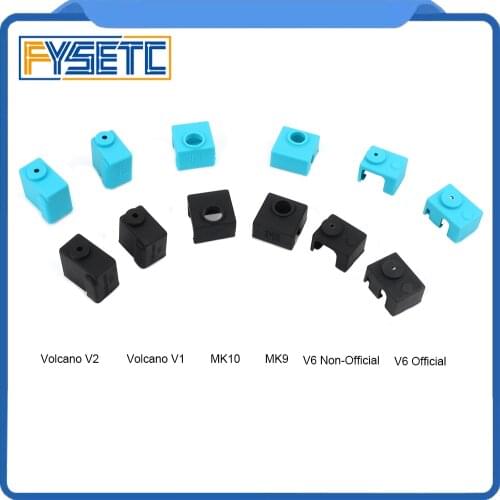 Silicone Sock For E3D V6 PT100 MK7 MK8 MK9 MK10 Volnaco 1.75 3.0mm Silicone Socks Heated Block Heater Silicone Insulation Cover