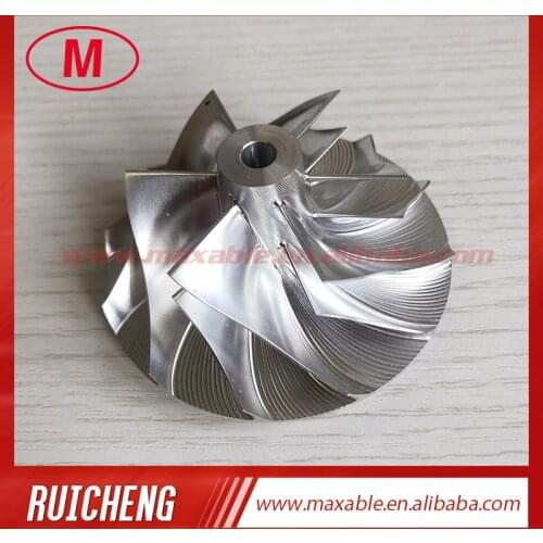 T04E 6+6 blades 52.45/74.99mm turbocharger milling/aluminum 2618/billet compressor wheel