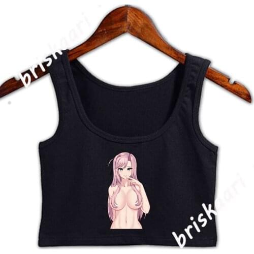 Hentai Manga Anime Waifu Japanese Sexy Girl Crop Top Women Graphic Tops Graphic Sleeveless Sexy Summer Girls Round Neck Vest