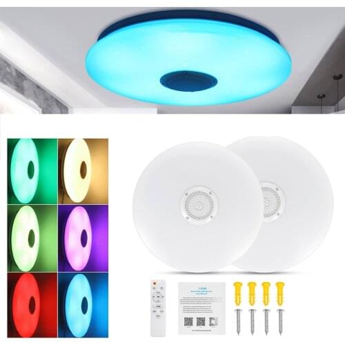 120W RGB Smart LED Ceiling Lights APP Music Ceiling Lamp With Remote Control For Foyer Living Room Bedroom