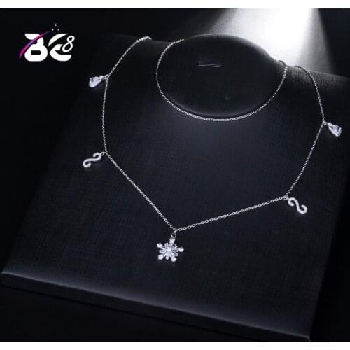 Be 8 Star Shape Long Necklace for Women Fashion Jewelry AAA Cubic Zirconia Necklaces & Pendants Bijoux Femme N072