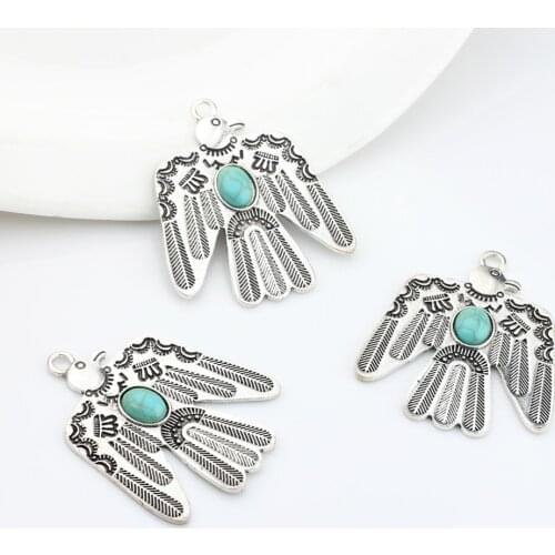 New 1pcs 52*45MM Retro Zinc Alloy Big Eagle Concho Pendant For DIY Jewelry Necklace Accessories Free Shipping