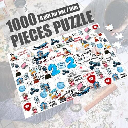 1000Pcs Paper Cartoon Design Adult Kids 2021 Commemorative Jigsaw Puzzle DIY Toy Early Education Toys Puzzles For Children Gifts