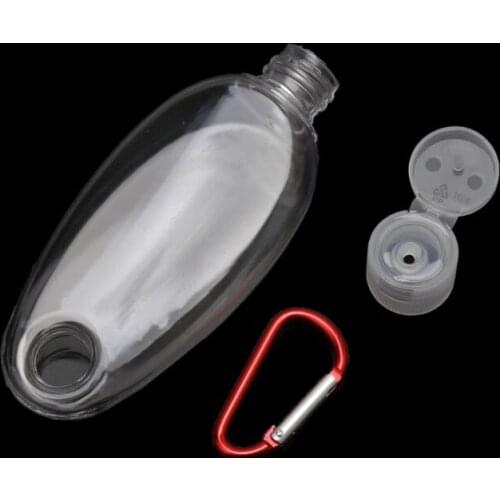 5Pcs 30ml 60ml Mini Reusable Portable Empty Hook Spray Bottle Keychain Carrier 2XPB