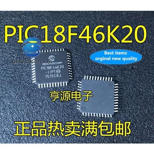 5PCS PIC18F46K20 PIC18F46K20-I/PT QFP-44 integrated circuit IC supply in stock 100% new and original