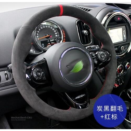 Black Suede Leather Steering Wheel Cover For BMW 1 3 5 7 Series X1 X2 X3 X5 X7 M2 M4 M5 M8 X3M Grip Car Interior Accessories