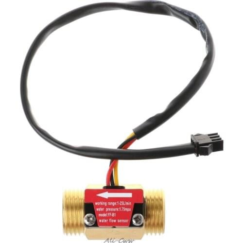 Flow Sensor G1/2'' Water Flow Hall Sensor Switch 1-25L/min Flow Meter Flowmeter
