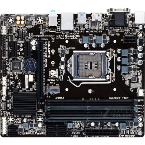 Gigabyte GA-B150M-DS3H Desktop Motherboard B150M-DS3H DDR4 LGA 1151 64G SATA3 USB2.0 USB3.0 M.2 boards