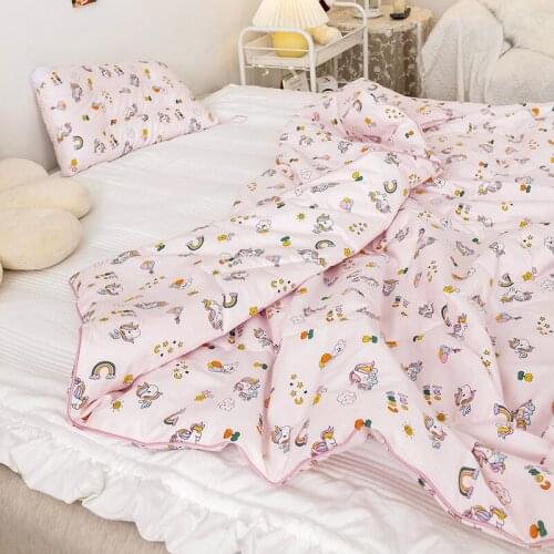 Cotton Children Cartoon Cool Quilt Kindergarten Pure Cotton Thin Quilt Summer Breathable Air Conditioning Quilt Baby Bedding