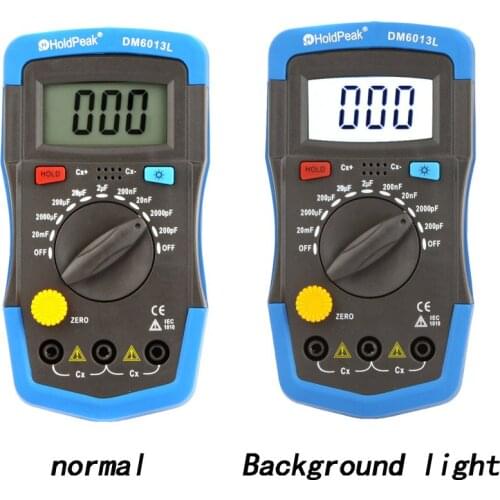 DM6013L Handheld Digital Capacitance Meter Capacitor w/ LCD Backlight