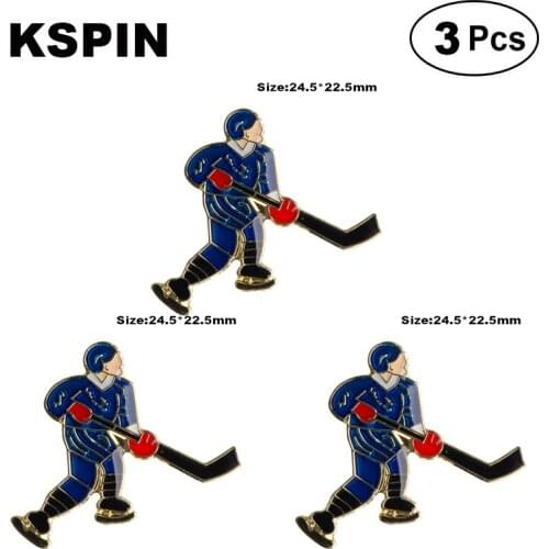 Hockey Lapel Pin Brooches Pins Flag badge Brooch Badges
