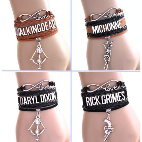 HOT Infinity Bracelet MICHONNE fighting With the dead Rick grimes DARYL DIXON Bracelet THE Walking Dead Bracelet