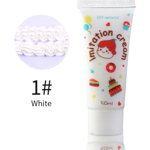 50ml Simulation Imitation Cream Adhesive Gel DIY Fake Whipped Cake Cream Glue for Mobile Phone Shell Case Craft Soft Clay