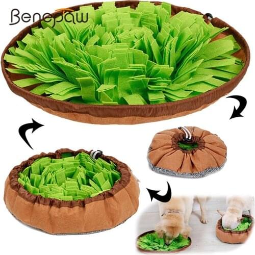 Benepaw Interactive Dog Puzzle Toys Encourage Natural Foraging Skills Portable Nonslip Pet Snuffle Mat Slow Feeder Easy To Clean