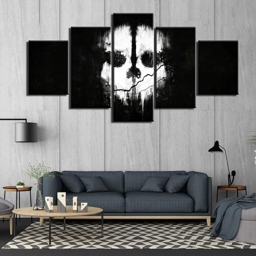 HD Prints Canvas Pictures Modern Wall Art 5 Pieces skull terror Paintings Poster for Bedroom Home Decor Framework