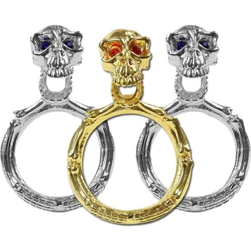 Gold/Silver Skull accessories Penis Rings For Men Delay Ejaculation Stronger Erection Cocking Ring Masturbating Sex Toys For Man