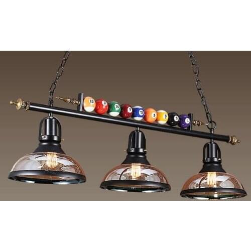 Creative Pool Table Pendant Lamp Nordic Decorate Lights Retro Industrial E27 Pendant Lights Restaurant Bar Cafe Hanging Lamp M