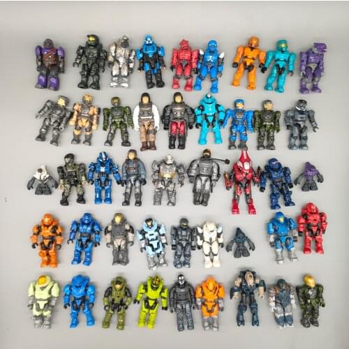 Lot of 10 Random Mega Bloks Figure Master Cheif Spartan Grunts Brute Arbiter Elite COD HALO toy figure FREE SHIPPING