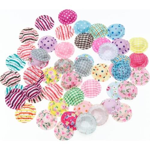 100Pcs 27mm Colorful Mix Mini Hat Doll Hat DIY Headwear Accessories Sewing Supplies Cute Toys Hat For Girls Birthday Gift