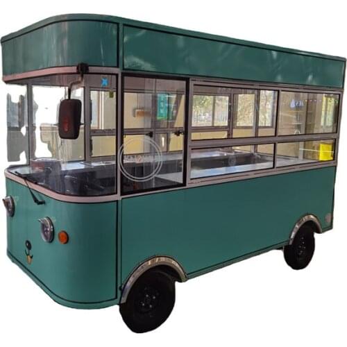 Mobile Kitchen Fast Snack Food Vending Cart Electric Coffee Truck Camper Caravan Catering Van for Park Use