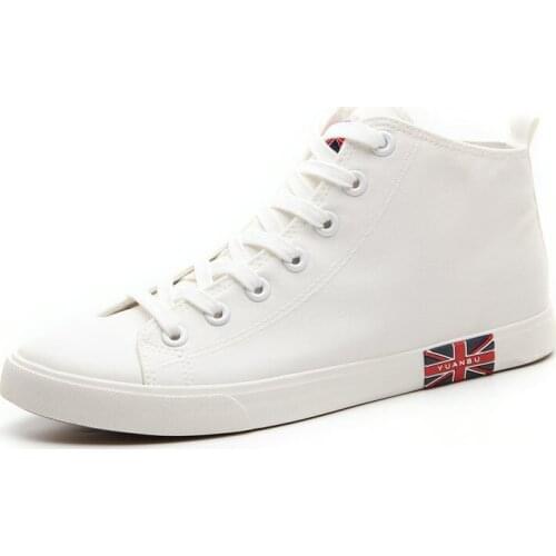 2020 spring and autumn mens shoes new high-top canvas shoes breathable Korean fashion trend shoes mens white black blue rice t