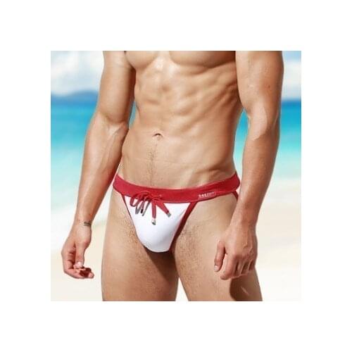Sexy Pouch Pad Push Up Swimwear Gay Mens Swim Briefs Men Swimsuit Bikini Swimming Trunk For Beach Bathing Suit Surf Sport Short