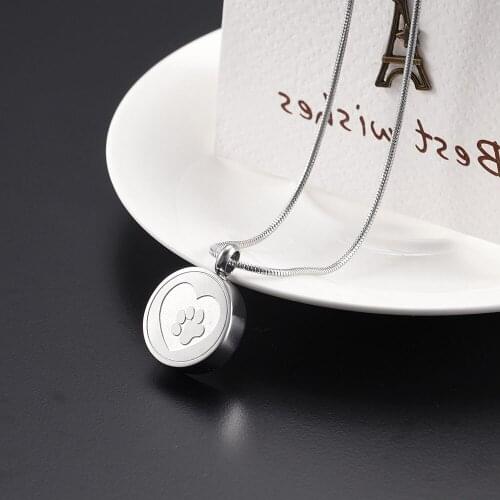 Stainless Steel cheap Cremation Urn PET Urn Funeral Jewelry Keepsake Holder Ashes Memorial Jewelry Pendant Neckalce