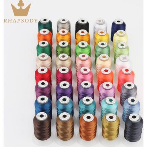 40 Polyester Embroidery Thread 500M Filament Threads High Strength Sheen For Brother/Babylock/Janome Machine Sewing Home Thread