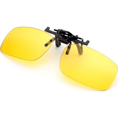 Polarized Clip On Sunglasses Driving Night Vision Lens Sun Glasses Male Anti-UVA UVB For Men Women With Case & Glasses Cloth