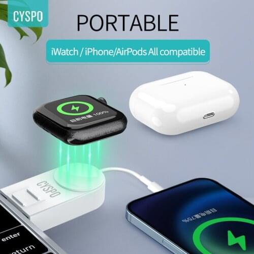 CYSPO Portable 10W Mini Charger for iPhone iWatch Airpods Charging