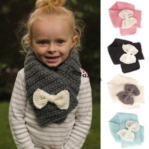 Autumn Winter Warm Scarf Kids Baby Boy Girls Snood Shawl Ring Neck Wraps Scarves Hot Sale