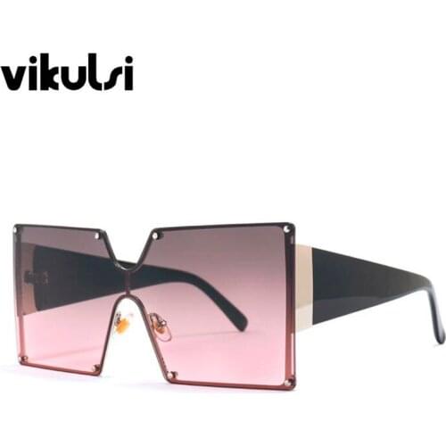 New Elegant Ladies Rimless Sunglasses Women Brand Designer Italy Fashion Squae Sun Glasses Female Men Gradient Eyewear Shades