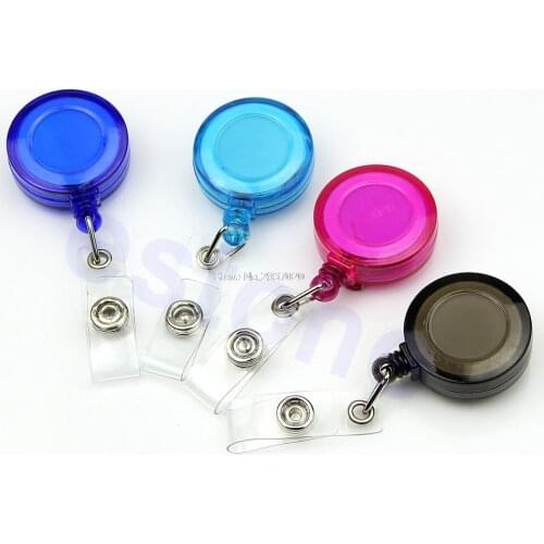 Retractable Ski Pass ID Card Badge Holder Key Chain Reels Keyring With Clip D14